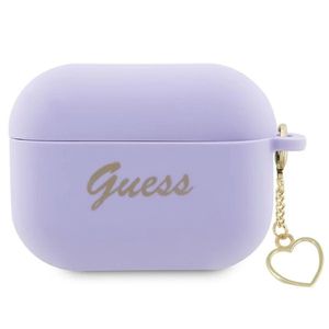 Guess Charm Heart Silikon Fodral till Airpods Pro 2 - Lila