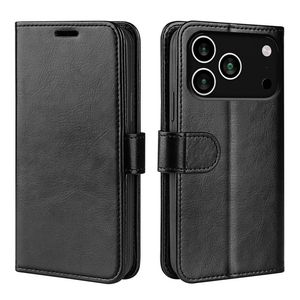 iPhone 18 Pro/17 Pro LommebokCover i PU skinn - Svart