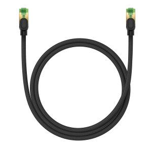 Baseus FAST RJ45 cat.8 nettverkskabel 40Gbps 1m flettet svart