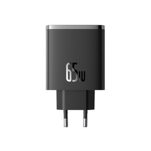 Baseus Cube Pro 65W GaN-lader 2x USB-C USB-A – svart