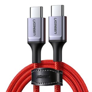 Ugreen US294 USB-C til USB-C 3A 480Mb/s kabel 1 meter - rød