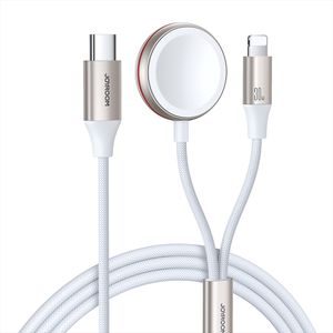 Joyroom S-IW012 Lightning-kabel og induktiv lader til Apple Watch – hvit