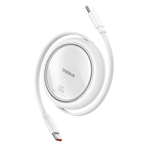 Baseus Free2Draw Mini USB-C til USB-C 100W udtrækkeligt kabel 1m – hvid