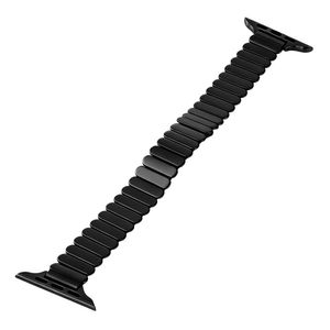 Apple Watch 42/41/40/38mm Klockarband Rostfritt Stål Fjärilsspänne - Svart