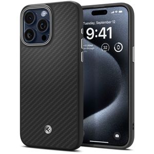 Spigen Enzo Aramid MagSafe Deksel til iPhone 15 Pro Max - Matte Black