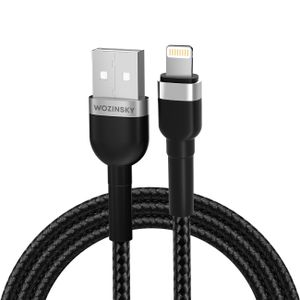 Wozinsky WNBAL2 USB-A / Lightning-kabel 2 m - sort