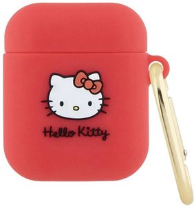 Hello Kitty 3D Silikon Fodral till Airpods 1/2 - Röd