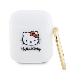 Hello Kitty 3D Silikon Fodral till Airpods 1/2 - Vit