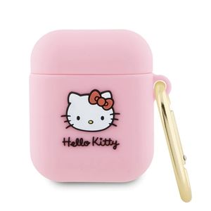 Hello Kitty 3D Silikon Fodral till Airpods 1/2 - Rosa