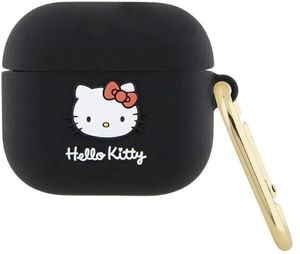 Hello Kitty 3D Silikon Fodral till Airpods 3 - Svart