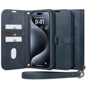 Spigen Wallet S Pro Etui til iPhone 15 Pro - Marineblå