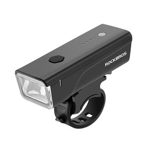 Rockbros Framlampa för cykel 260 lm, uppladdningsbar 1500mAh – svart