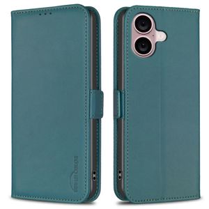 BINFEN COLOR iPhone 16 Wallet Cover Flip with Card Slots – Green