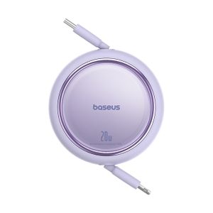Baseus Free2Pull uttrekkbar ladekabel USB-C / Lightning 20W 1m, lilla