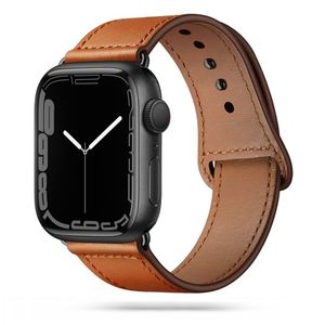 Tech-Protect Leatherfit Kockarmband till Apple Watch 38/40/41 mm - Brun