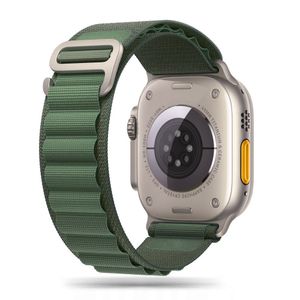 Tech-Protect Nylon Pro Klokkereim til Apple Watch 42/44/45/49 mm - Mørkegrønn