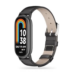 Tech-Protect Leatherfit Kockarmband till Xiaomi Smart Band 8/8 NFC - Svart