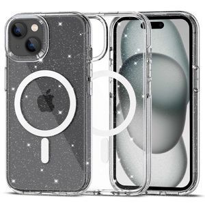 Tech-Protect FlexAir Hybrid MagSafe Deksel til iPhone 15 - Gjennomsiktig glitter