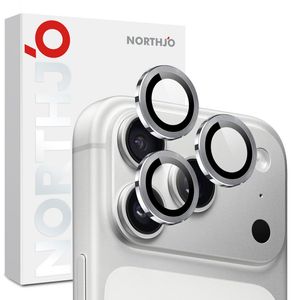 NORTHJO iPhone 18 Pro/18 Pro Max -suojakalvo karkaistusta lasista - hopea