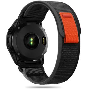 Tech-Protect Nylon Klokkereim til Garmin Fenix 5/6/6 Pro/7 - Svart/Oransje
