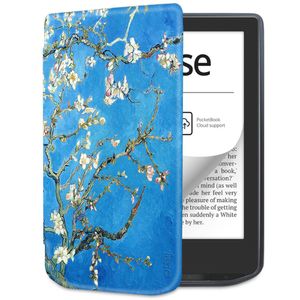 Tech-Protect PocketBook Verse / Verse Pro Deksel – Blå med Sakura-blomster