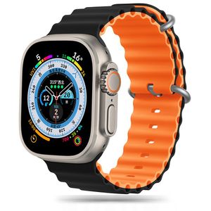 Tech-Protect IconBand Pro Klokkereim til Apple Watch 42/44/45/49 mm - Svart/Oransje
