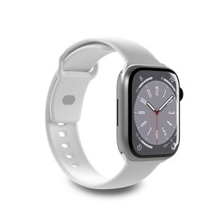 Puro Icon Silicone Kellonranneke Apple Watch 42/44/45/49mm  2-pakkaus  - Valkoinen