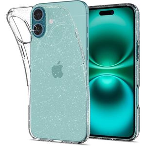 Spigen Liquid Crystal Deksel til iPhone 16 - Gjennomsiktig glitter