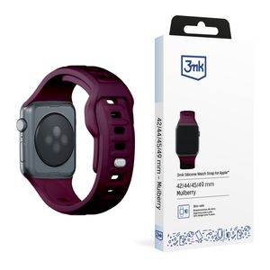 3mk Silikoni Kellonranneke Apple Watch 42/44/45/49mm  - Burgundi
