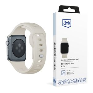 3mk Silikoni Kellonranneke Apple Watch 42/44/45/49mm  - Beige