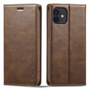 LC.IMEEKE iPhone 12 Mini Wallet Cover - Brown