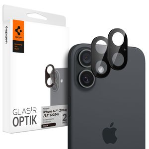 Spigen Optik Glas.tR 2-pack Linssinsuoja iPhone 16/16 Plus