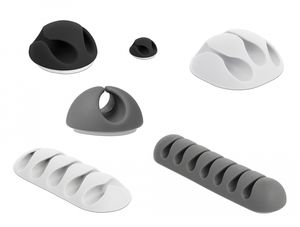 Delock kabelholdersæt - 6 dele i forskellige størrelser