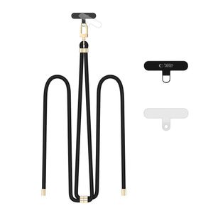 Tech-Protect C7S säädettävä puhelinhihna – musta/kulta