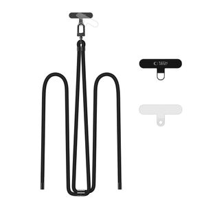 Tech-Protect C7S Crossbody telefonrem i rep – Svart