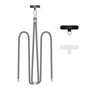 Tech-Protect C7S säädettävä puhelinhihna – harmaa/hopea