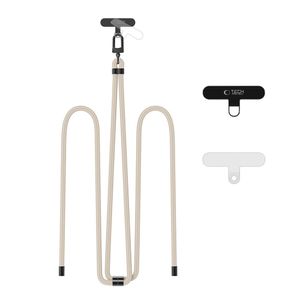 Tech-Protect C7S säädettävä puhelinhihna – beige/musta