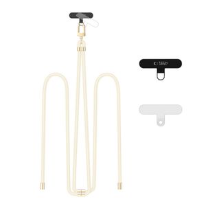 Tech-Protect C7S Puhelinhihna – Beige/Kulta