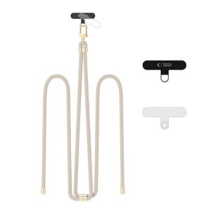 Tech-Protect C7S Crossbody Telefonrem i rep – Beige