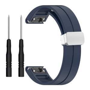 Garmin Fenix 7S and others silicone watch strap - Blue