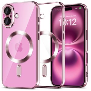 Tech-Protect MagFlex MagSafe Case for iPhone 16 - Transparent/Pink