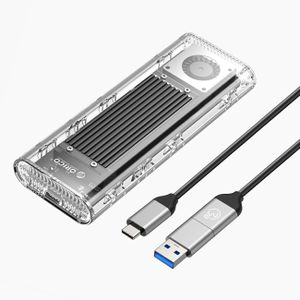 Orico TCM2-G20 M.2 NVME USB-C 3.2 Disk Drive Silver/Transparent