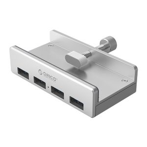 Orico MH4PU Hub Clamp-Mounted 4x USB-A 3.0 – Sølv