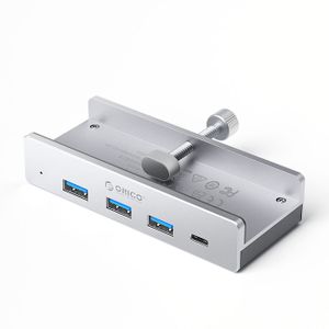 Orico MH4PC Hub kiinnitettävä USB-C / 3x USB-A 3.0 + 1x USB-C 3.0, silver