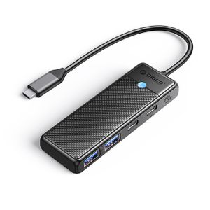 Hub USB-C Orico PAPW2AC-C3 dockingstasjon 2x USB-A + 2x USB-C - svart