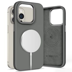 Tech-Protect Silicone Pure Magsafe Deksel til iPhone 15 Pro Max - Grå