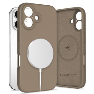 Tech-Protect Liquid Silicone MagSafe Case for iPhone 16 - Brown