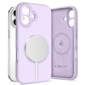 Tech-Protect Liquid Silicone MagSafe Case for iPhone 16 - Purple