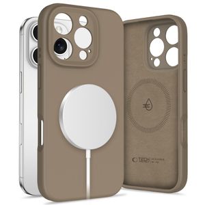 Tech-Protect Liquid Silicone MagSafe Cover til iPhone 16 Pro Max - Brun