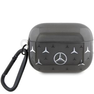 Mercedes-Benz AirPods Pro 2 Fodral med stort stjärnmönster – Svart